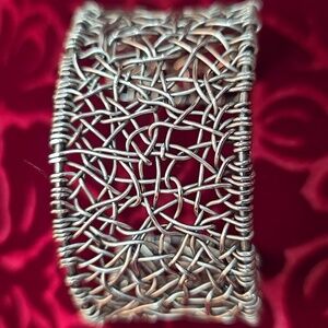 .999 SILVER DESIGNER SILVER CUFF BRACELET 32.26 Grams